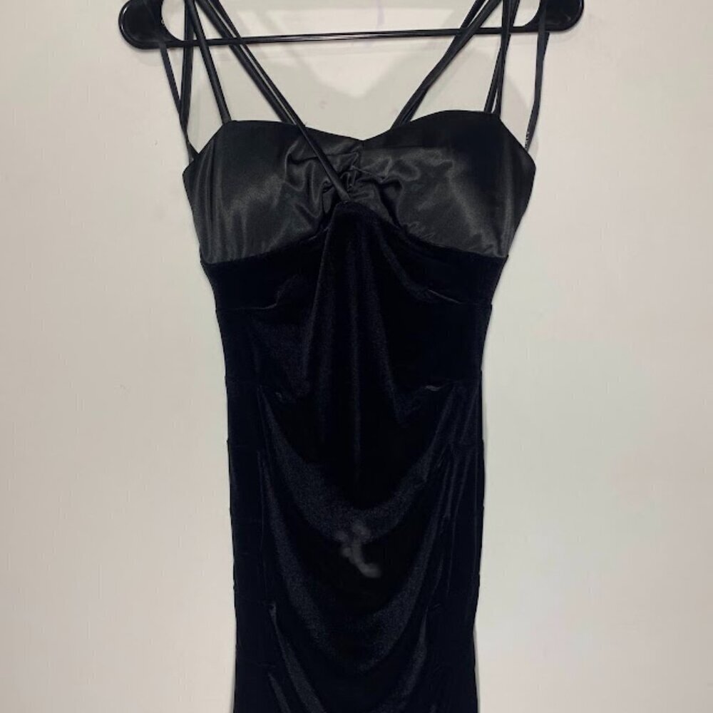 B Darlin Vintage Black Velvet Mini Party Dress